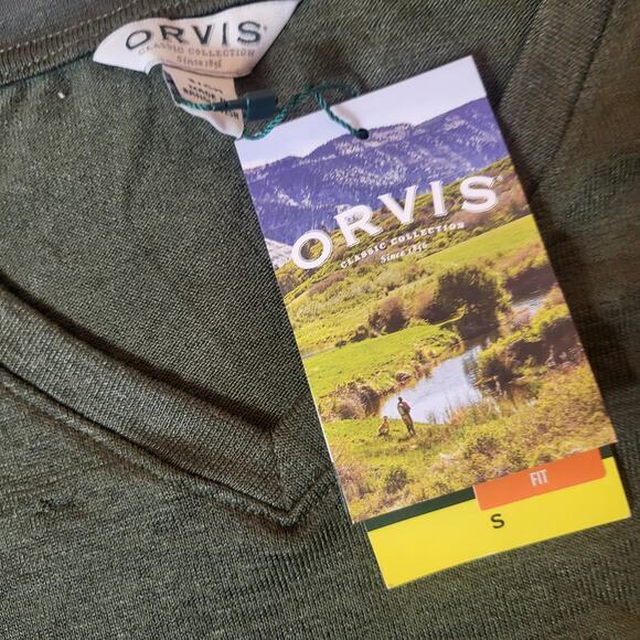 Orvis Ladies V-Neck Tunic Knit Top Olive Night Small - Picture 4 of 5